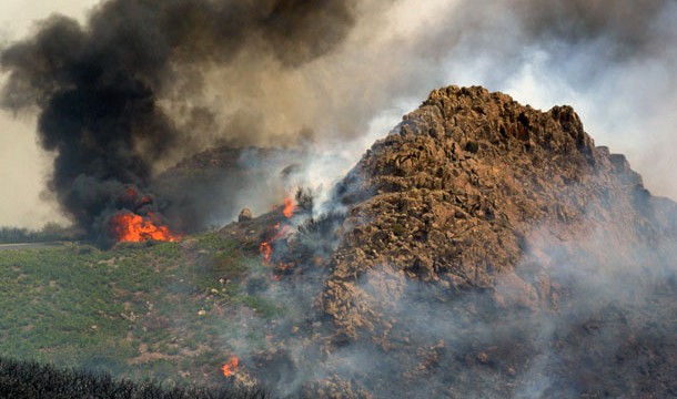 Incendio forestal en el municipio gomero de Alajeró