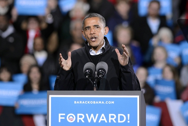 Presidente Barack Obama durante la campaña