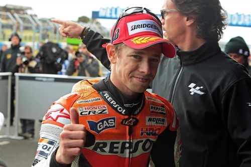 El piloto australiano de Moto GP Casey Stoner (Honda)