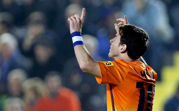 Messi celebra el gol ante el Levante