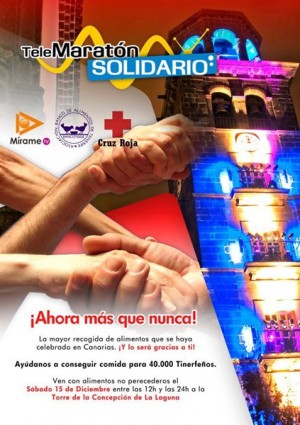 Cartel del telemaratón solidario de Mírame TV 2012