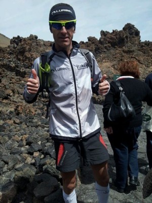 Eric Roc tras su llegada al Teide. | M. T.
