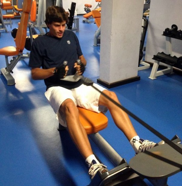 José Salazar durante un entrenamiento en el gimnasio. | DA
