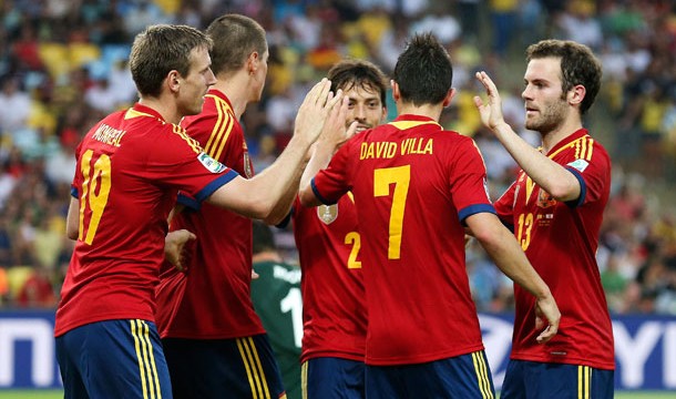 España firma la mayor goleada de la historia de la Confederaciones