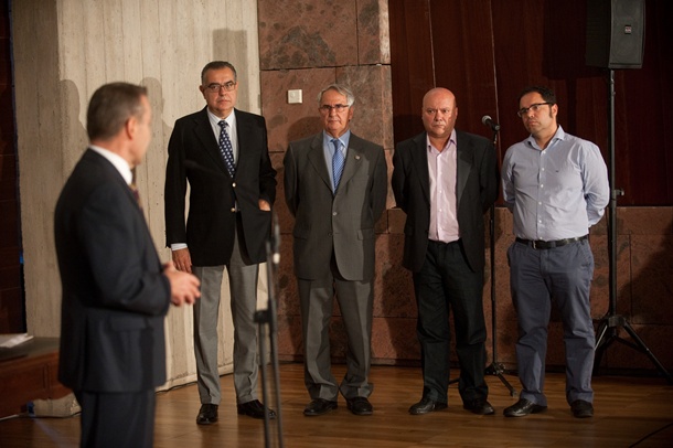 Paulino Rivero, José Carlos Francisco, Sebastián Grisaleña, Juan Jesús Arteaga y Gustavo Santana