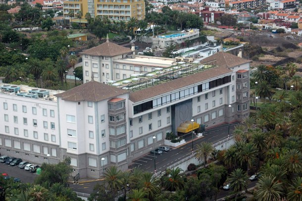 Vista del antiguo Hotel Taoro, y posteriormente Casino, de Puerto de la Cruz