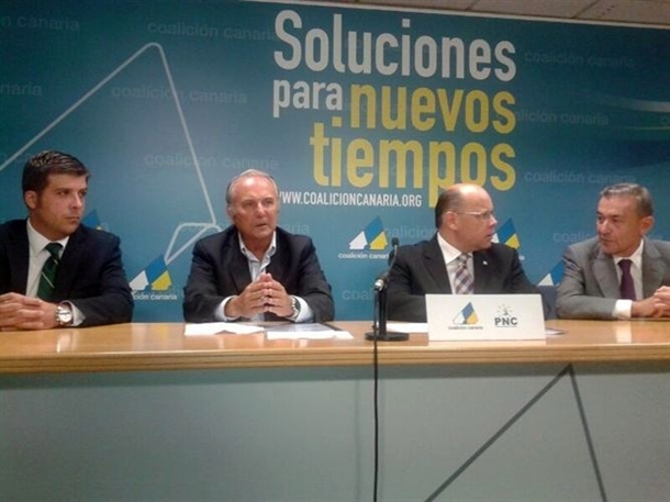 José Miguel Barragán, Juan Manuel García Ramos, Paulino Rivero y Miguel Díaz-Llanos