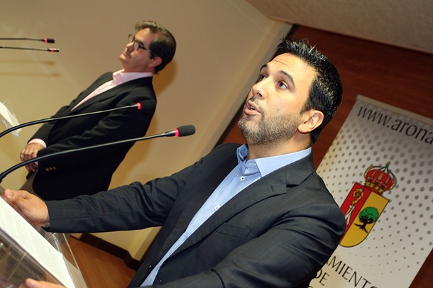 concejal de Urbanismo Carmelo García y el alcalde Francisco Niño  PGO Arona