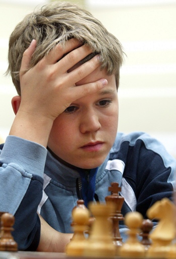 Magnus Carlsen con 13 años