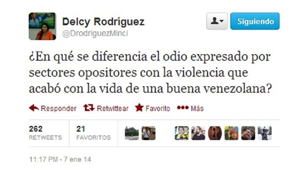 Ministra venezuela Delcy Rodríguez