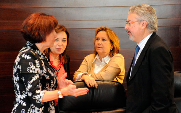 Martín Marrero, Inés Rojas, Brígida Mendoza y Francisca Luengo