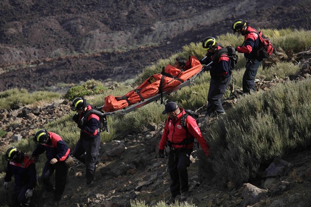 rescate bomberos en El Teide 