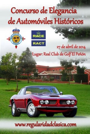 Cartel del Concurso de Elegancia de Automóviles Históricos, antiguos y clásicos