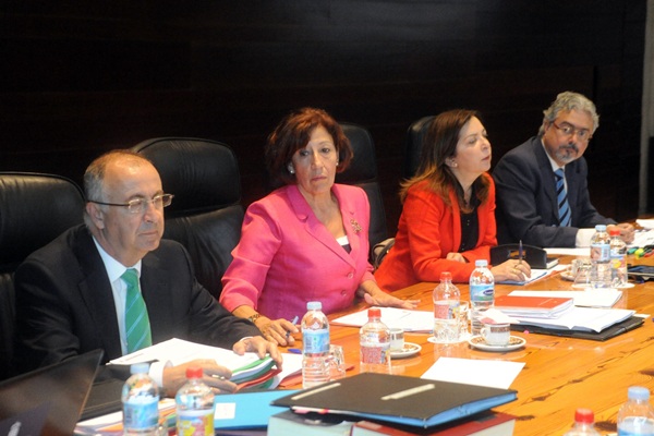 El consejero de Presidencia, Francisco Hernández Spínola, en la reunión del Gobierno de ayer. / DA