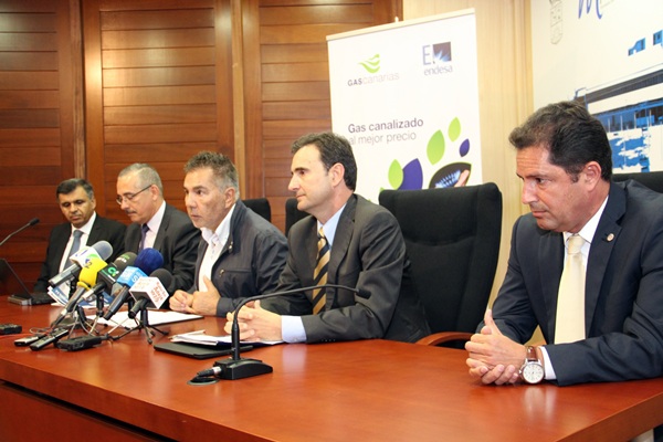 Alcalde, directivos de Endesa y empresarios turísticos presentaron la nueva oferta de gas canalizado. / DA