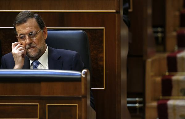 Rajoy, esta mañana en el Congreso. / REUTERS