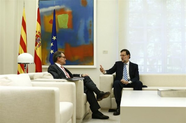 Artur Mas y Mariano Rajoy, durante un encuentro anterior. / DA