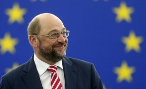 European Parliament President Martin Schulz addresses the European Parliament after his re-election in Strasbourg