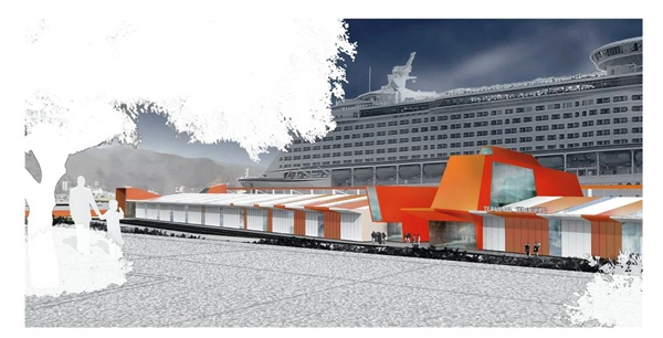 Macaronesia. La nueva terminal será de las más modernas de la Macaronesia al ser diseñada como una construcción de última generación con capacidad para atender a más de 4.500 cruceristas. / DA