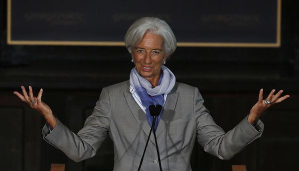 La máxima repsonsable del FMI, Lagarde, en una conferencia reciente. / REUTERS