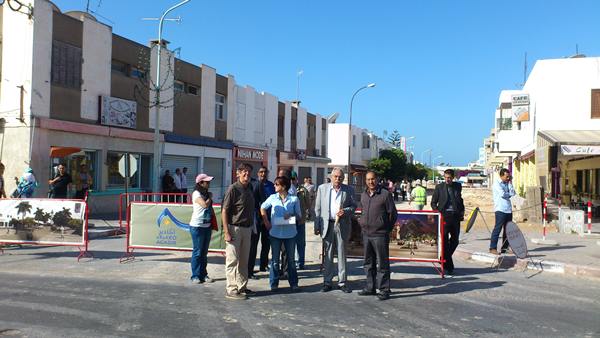Imagen de las obras de regeneración de la zona comercial de Talborjt, en Agadir | DA