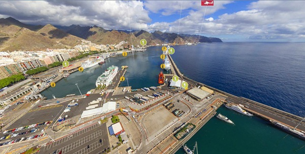 La aplicación presentada por la Autoridad Portuaria ofrece un recorrido virtual por el recinto del puerto. / DA