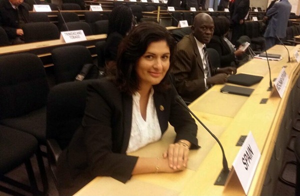 Carmen Luisa Castro antes de intervenir en la Conferencia de Naciones Unidas. /SA