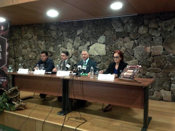 Román Afonso, José Joaquín Bethencourt, Haroldo Martín y Nélida Rancel, ayer durante la presentación. / DA