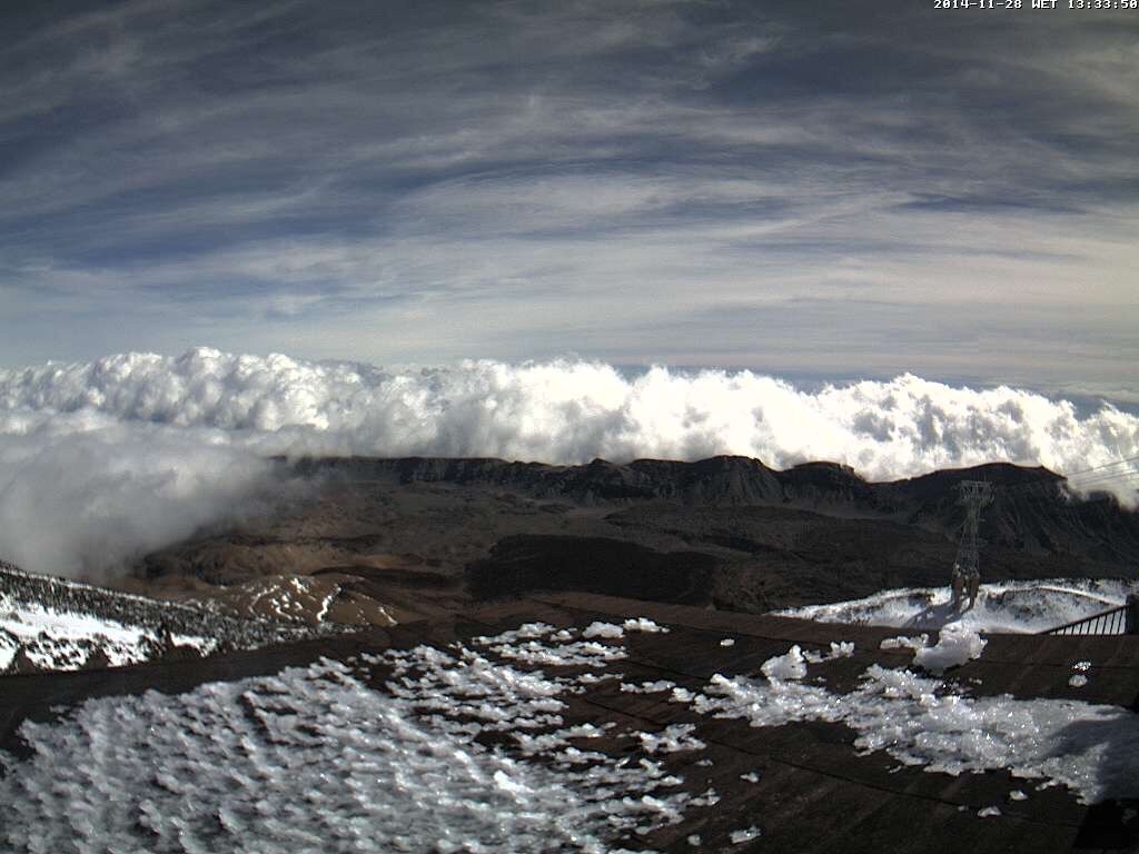 Captura de la webcam de teleférico del Teide./ da