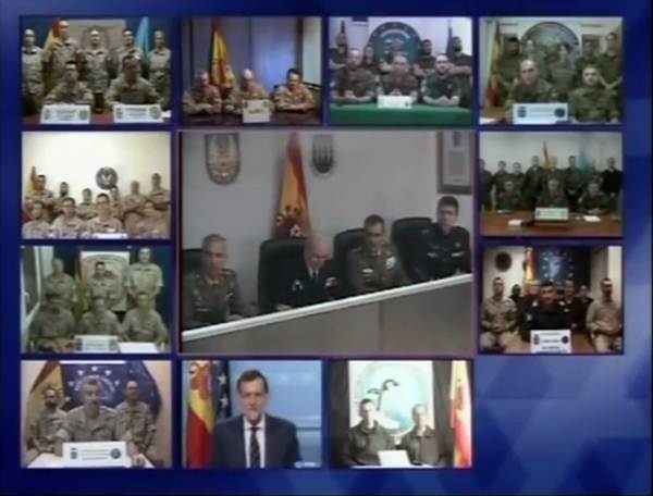 Felicitación de Rajoy a las tropas españolas. | DA