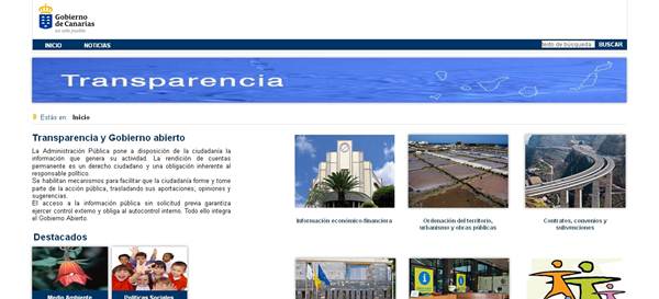 portal transparencia Gobierno canario