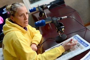 Diana Sánchez visitó ayer Teide Radio. / SERGIO MÉNDEZ