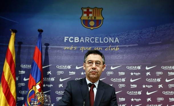 El presidente del FC Barcelona, Josep Maria Bartomeu,