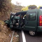 Estado en el que quedaron los vehículos tras la colisión. | LOS JARDINEROS