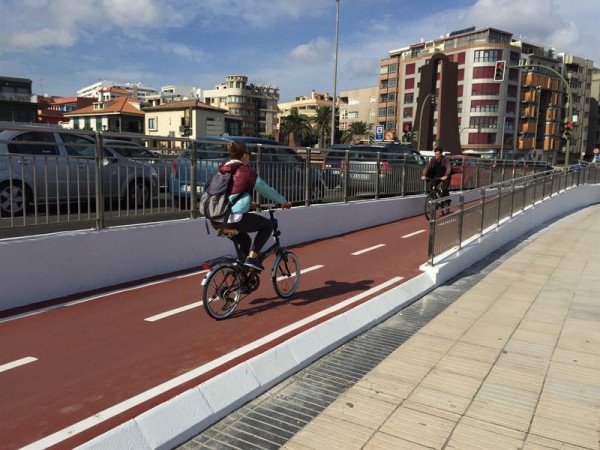 Un carril bici de Las Palmas de Gran Canaria. | CEDIDA