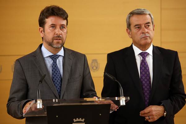 Carlos Alonso y Aurelio Abreu, durante una comparecencia anterior. | DA