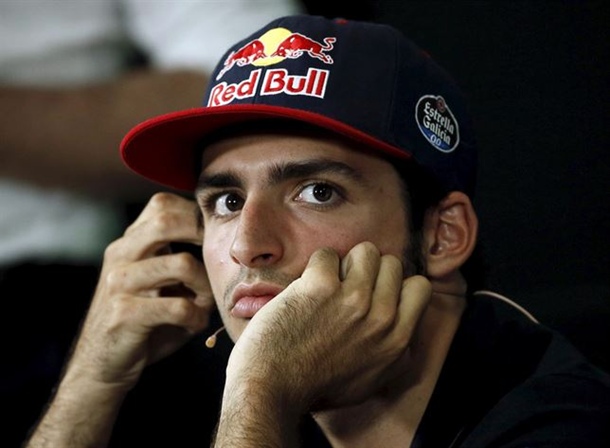 Carlos Sainz (Toro Rosso) en la rueda de prensa previa al Gran Premio de España. | REUTERS