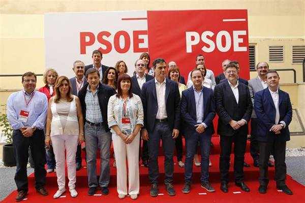 Dirigentes del PSOE durante el Comité Federal. | EP