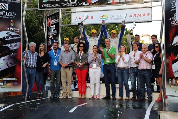 Podio final del Rally Senderos de La Palma 2014. | DA