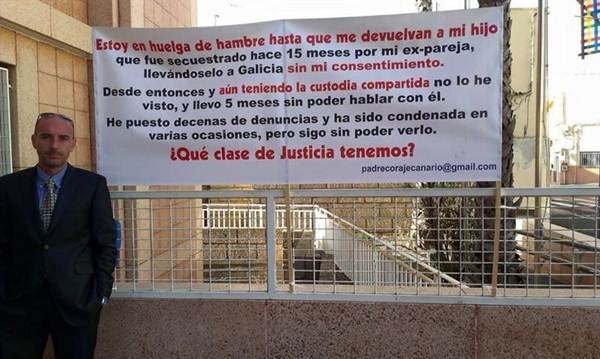 Padre en huelga de hambre por la custodia de su hijo. | CEDIDA