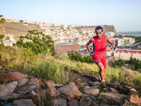 El corredor gomero del Land Canarias, en pleno entrenamiento. | DA