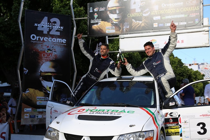 Evelio Rodríguez, tercero en el Rally Senderos. |DA
