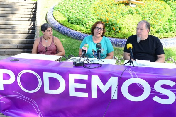 Portavoces de la candidatura de En Canarias Decidimos, en las primarias de Podemos. / S.M.
