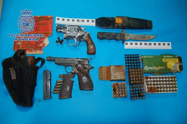 Armas incautadas por la Policía Nacional en Fuerteventura. | POLICÍA NACIONAL