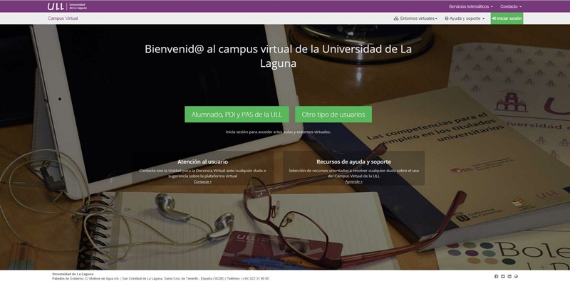El campus virtual de la ULL llegó incluso a estar inactivo durante unas horas el pasado martes. / DA