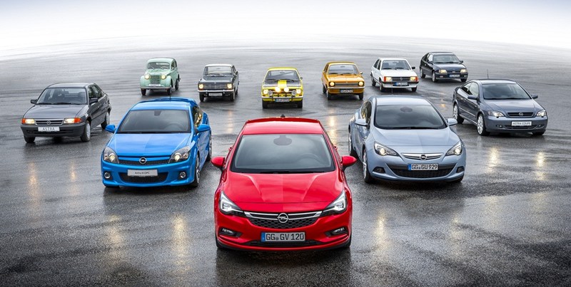 11 generaciones de compactos Opel