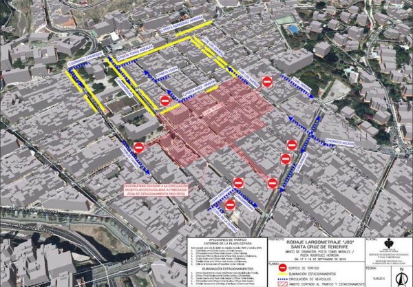 Mapa con los cambios de tráfico en el barrio Salamanca. | POLICÍA LOCAL