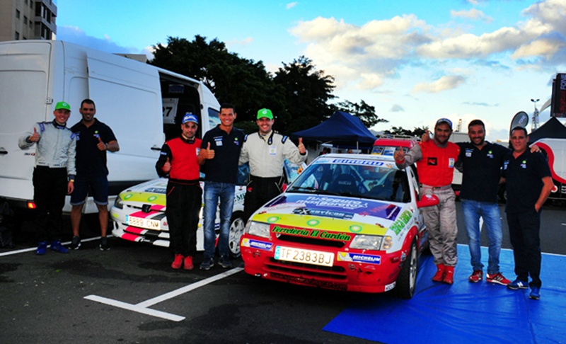 Alexis Rodríguez-José Ramón Chávez (Citröen Saxo) y Jonás González-Josué Méndez (Peugeot 106), brillantes campeones de la Challenge BP-Michelin en Tenerife