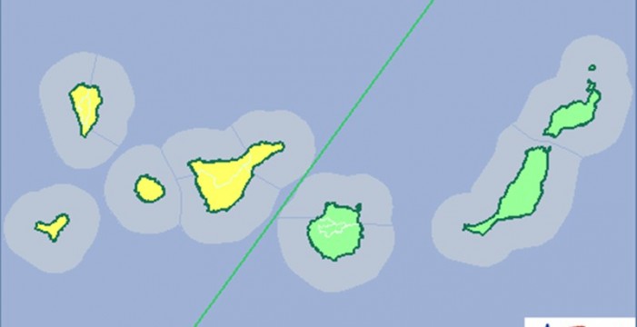Aviso amarillo por lluvias y naranja por vientos en Canarias 