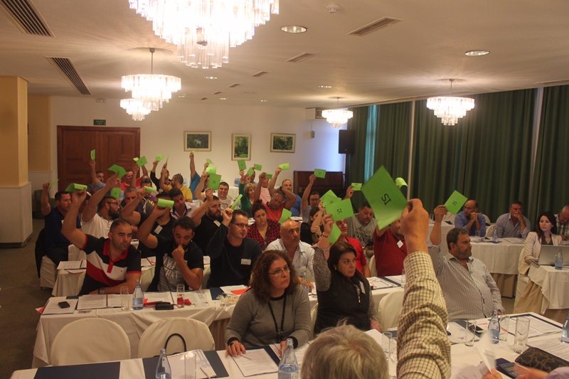 La Asamblea de la Lucha Canaria se celebró en el Hotel Maritim. | DA